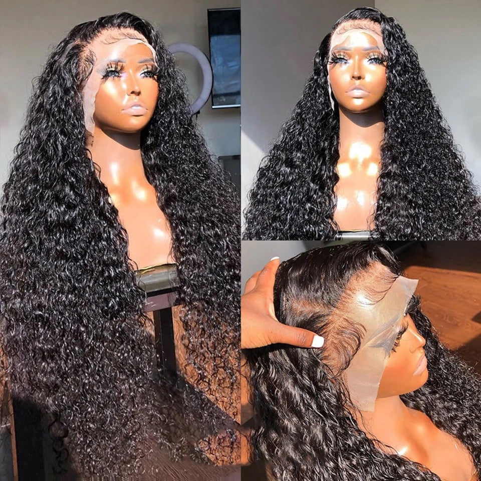 Front Lace Wigs With Small Curly Hair Head Wig Long Curls
