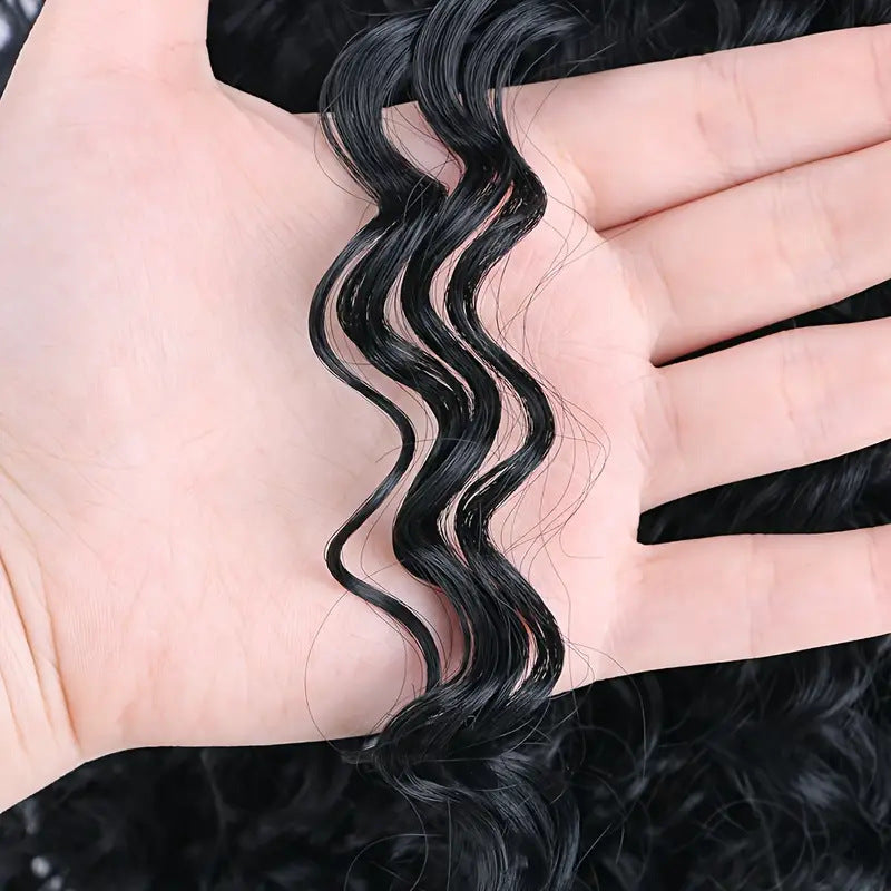 Women's African Black Small Band Synthetic Wigs Wig Short Curly Hair