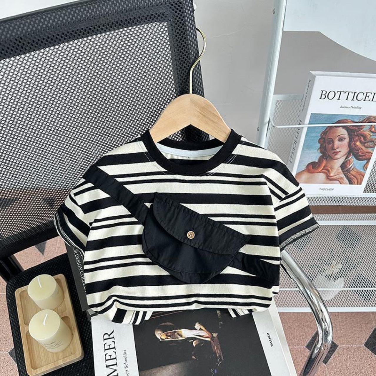 Children's Summer Contrast Color Cool Handsome Boy Short Sleeve Clothes Western Children's Suit
