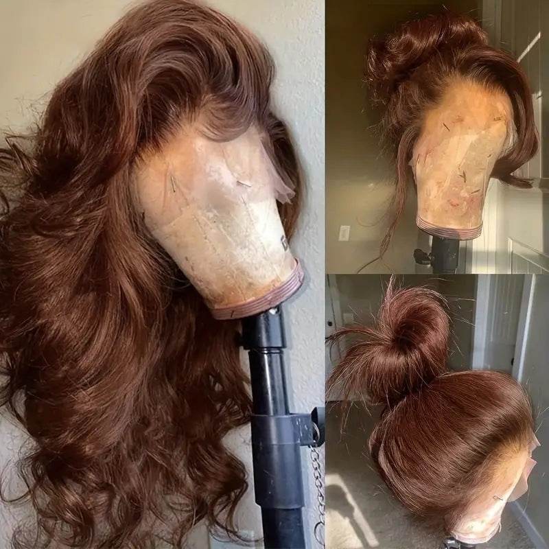 Fashion Front Lace Head Cover African Big Wave Wig Long Curls