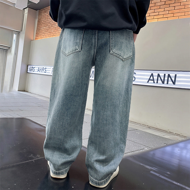 Children's Clothing Jeans Spring Clothes Track Medium Large Children's Pants