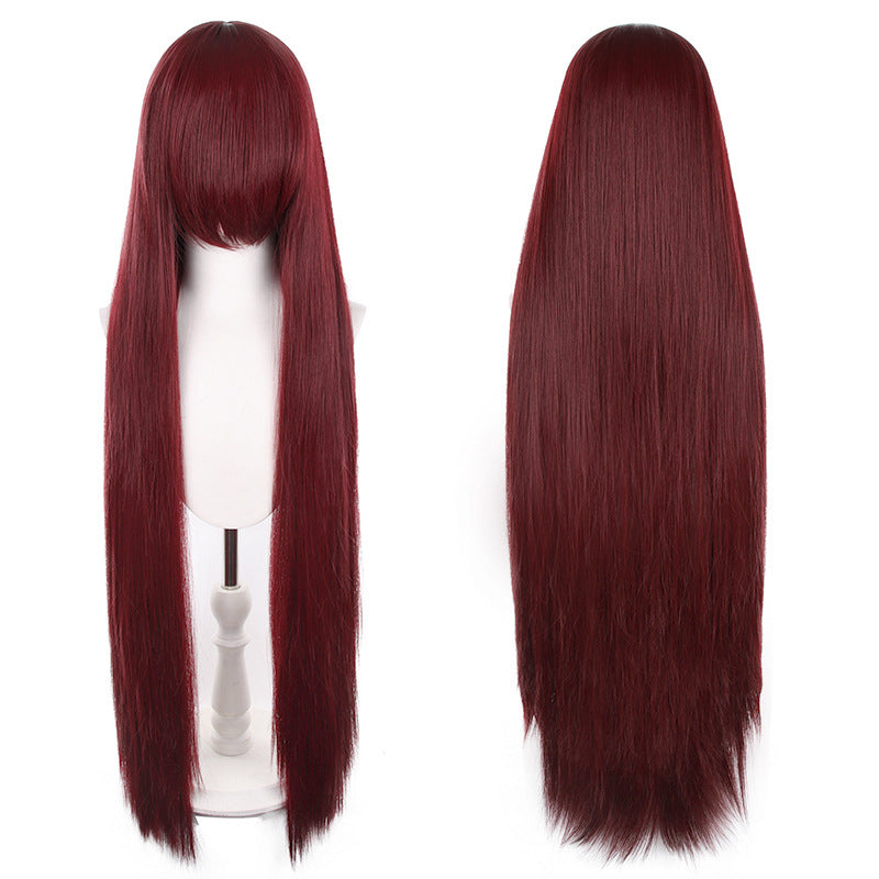 Mao Style Universal Scalp Head Long Bangs Cos Wig