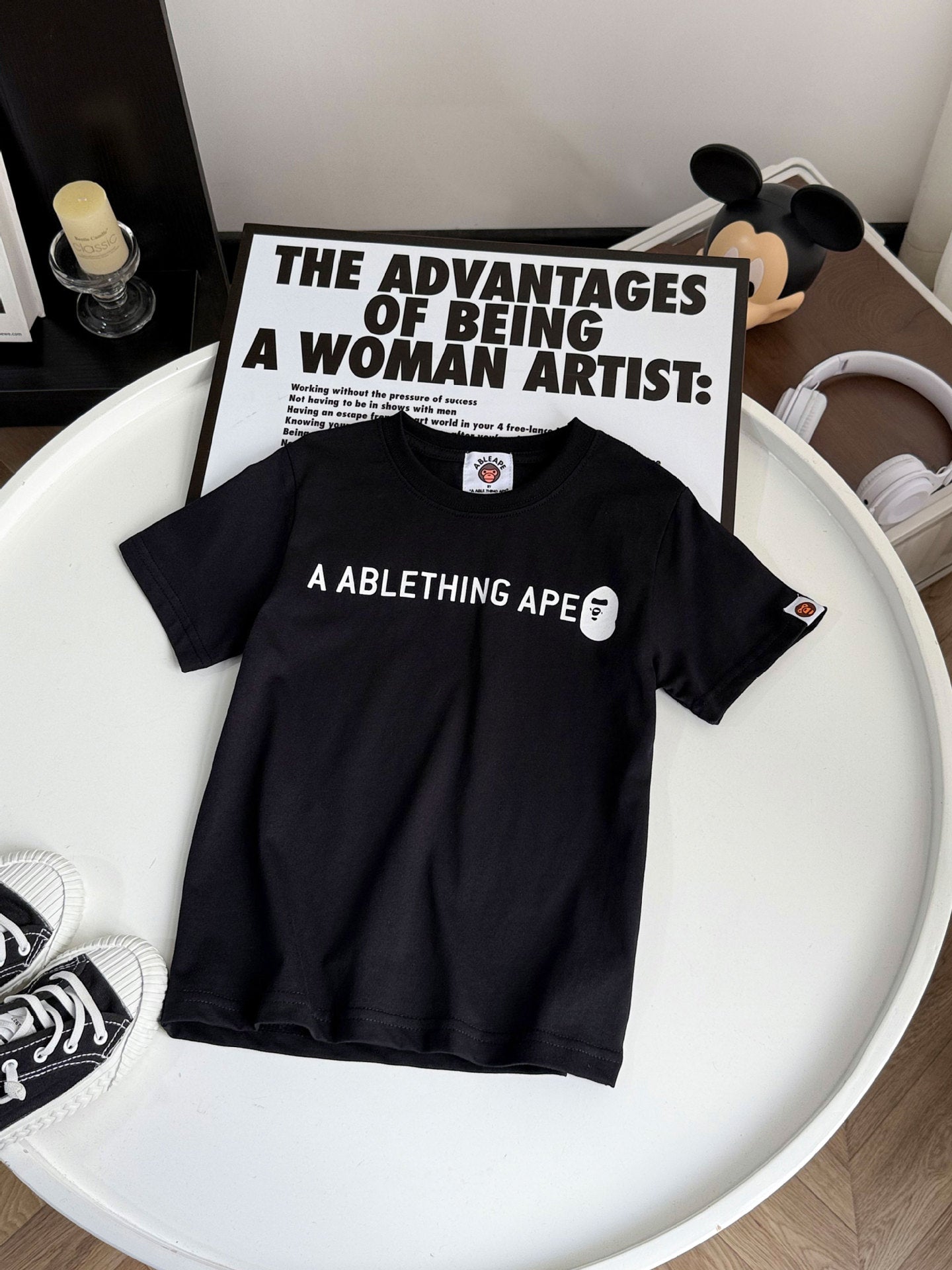 Summer Solid Color Letter Print Boys Loose Korean Style Children's T-shirt