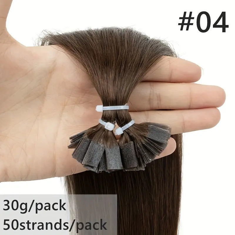 New Human Hair Foaming White Extension Long Straight Wig