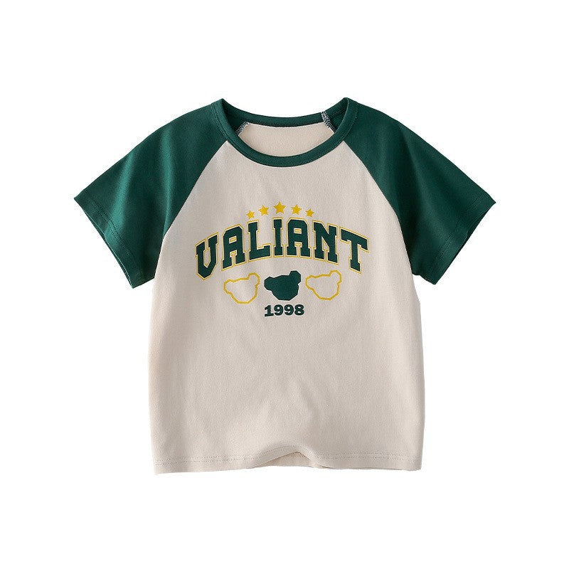 Children's Cotton Hall Boy's Short-sleeved Pure Summer Children's T-shirt