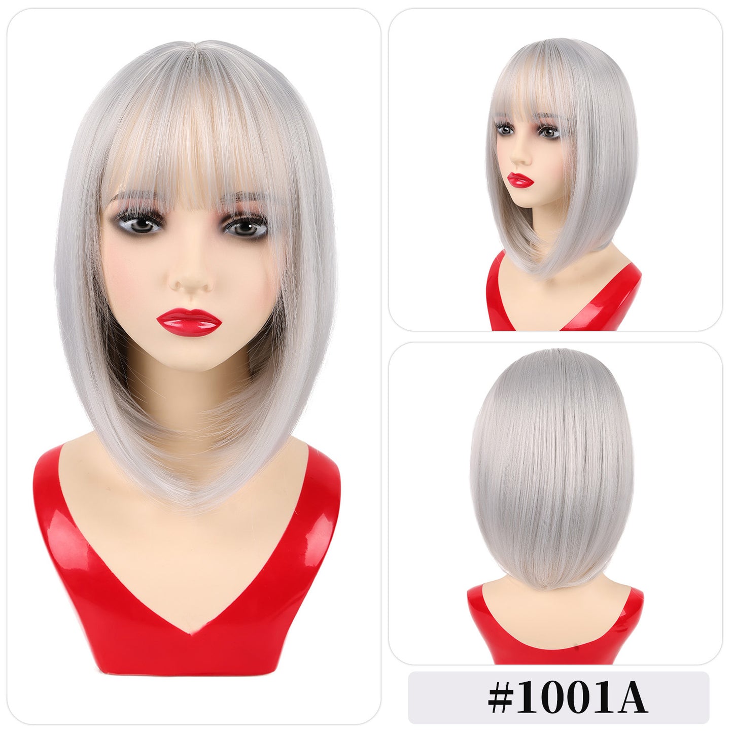 Whole Female Collarbone Length Haircut Wave Wig Short Straight Hair