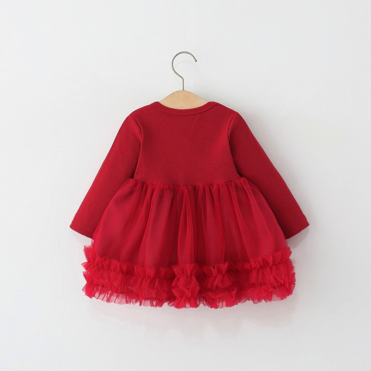 Children's Autumn Long Sleeve Mesh Princess Skirt One Year Children's Dress