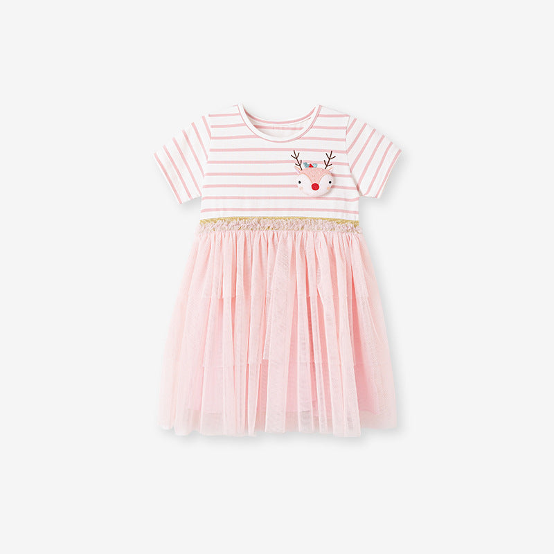 Children's Mesh Princess Skirt Summer Short-sleeved Children's Dress