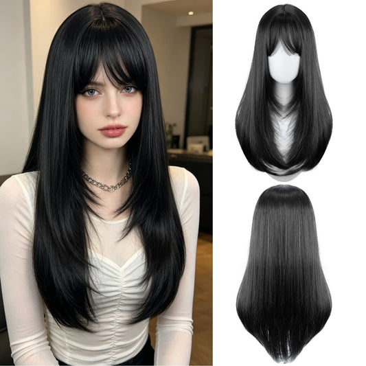 Korean Style High Level Hair Seamless Long Straight Wig