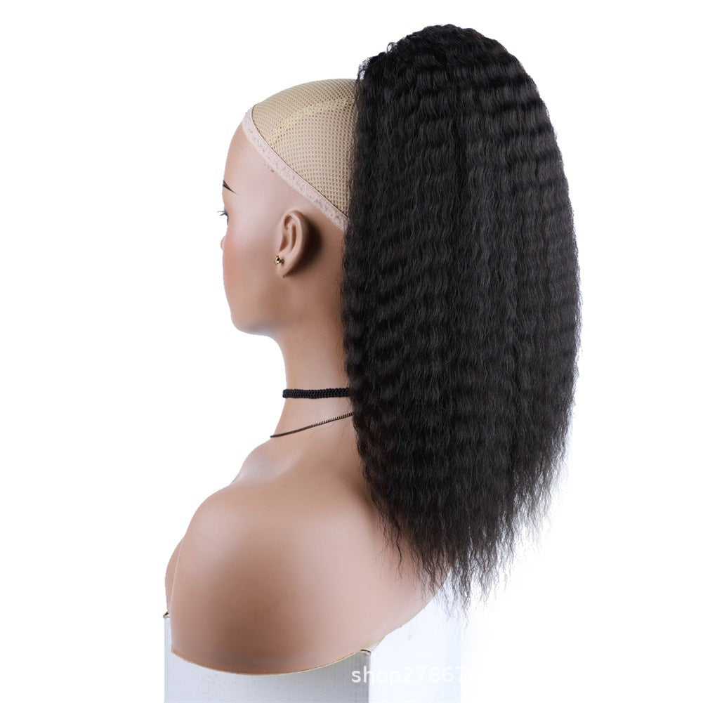 Corn Curler Drawstring Corrugated Chemical Fiber Fluffy Wig Ponytail