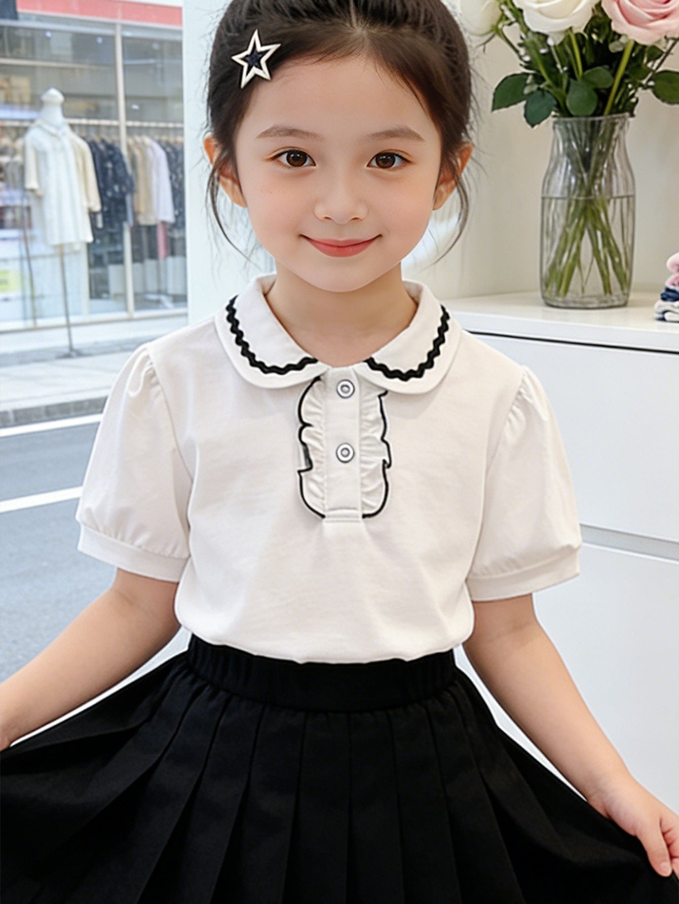 Children's Short-sleeved Summer Thin Polo Collar Top Children's T-shirt