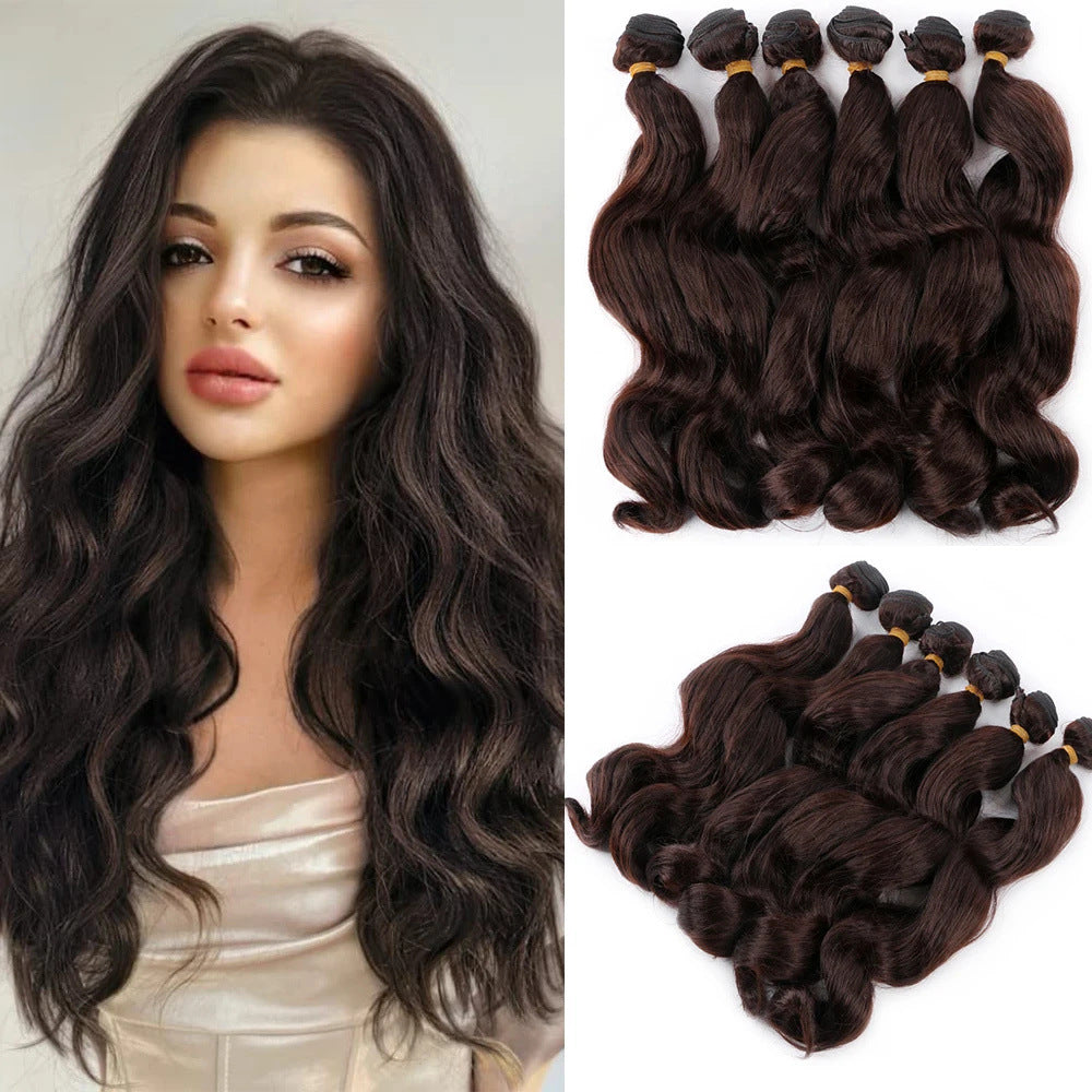 Fiber Roll Tube Hair Weft Set More Wig Long Curls