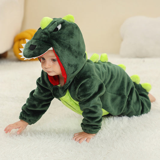 Children's Flannel Crawling Infant Jumpsuit Performance Wear Jumpsuit, Climbing Suit