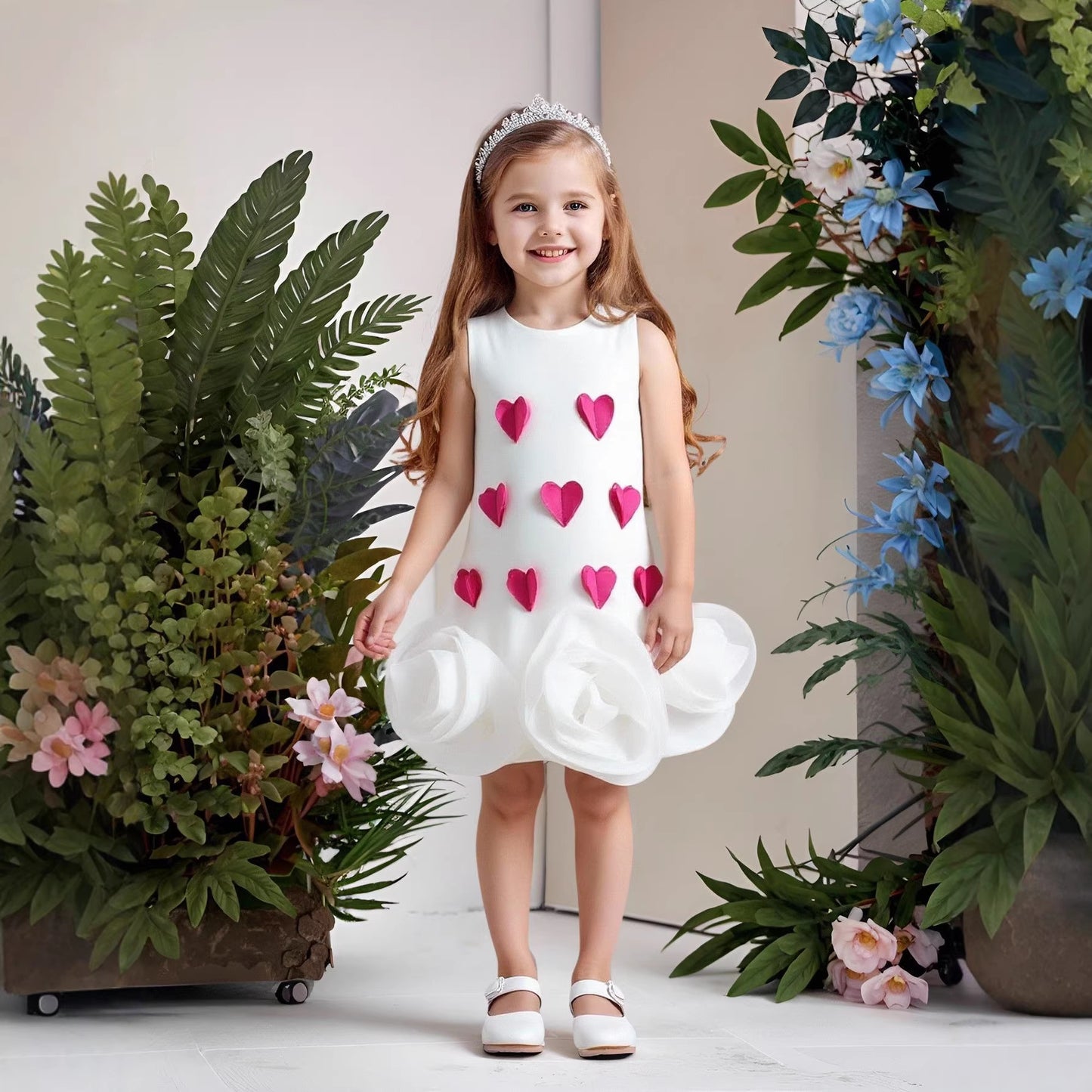 Children's Valentine's Day Instrumental Performance Suit Female Children's Dress