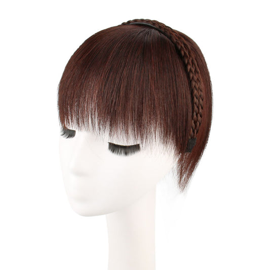 Human Hair Braid Headband Patch Curtain Invisible Cover Wig