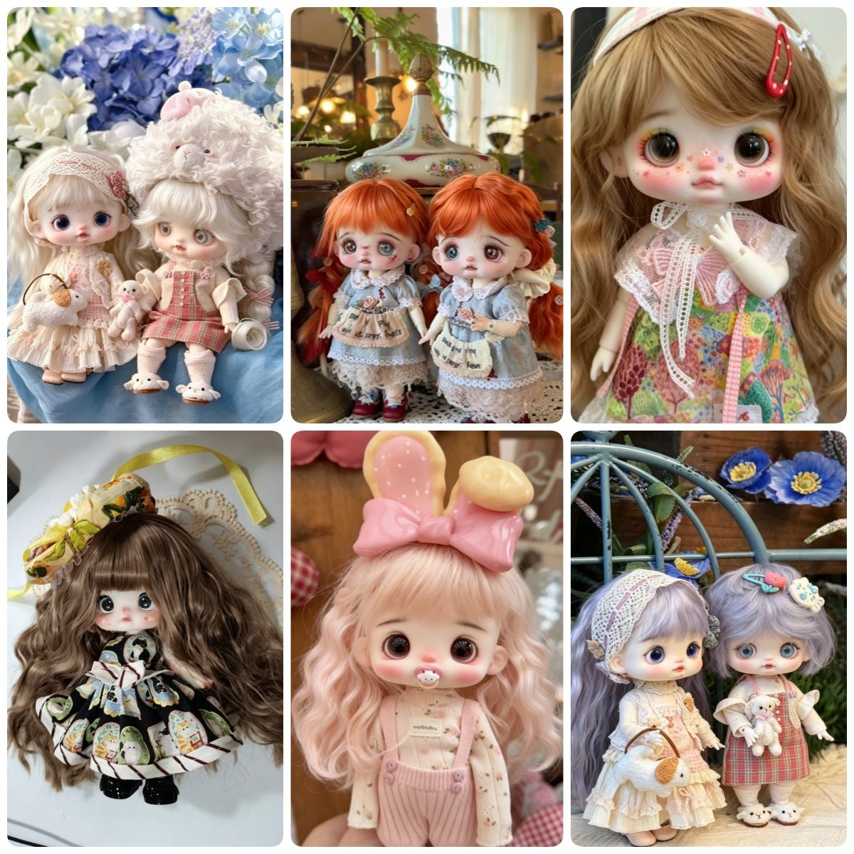 Doll Fiber Can Be Trimmed Fake Hair Without Cos Wig