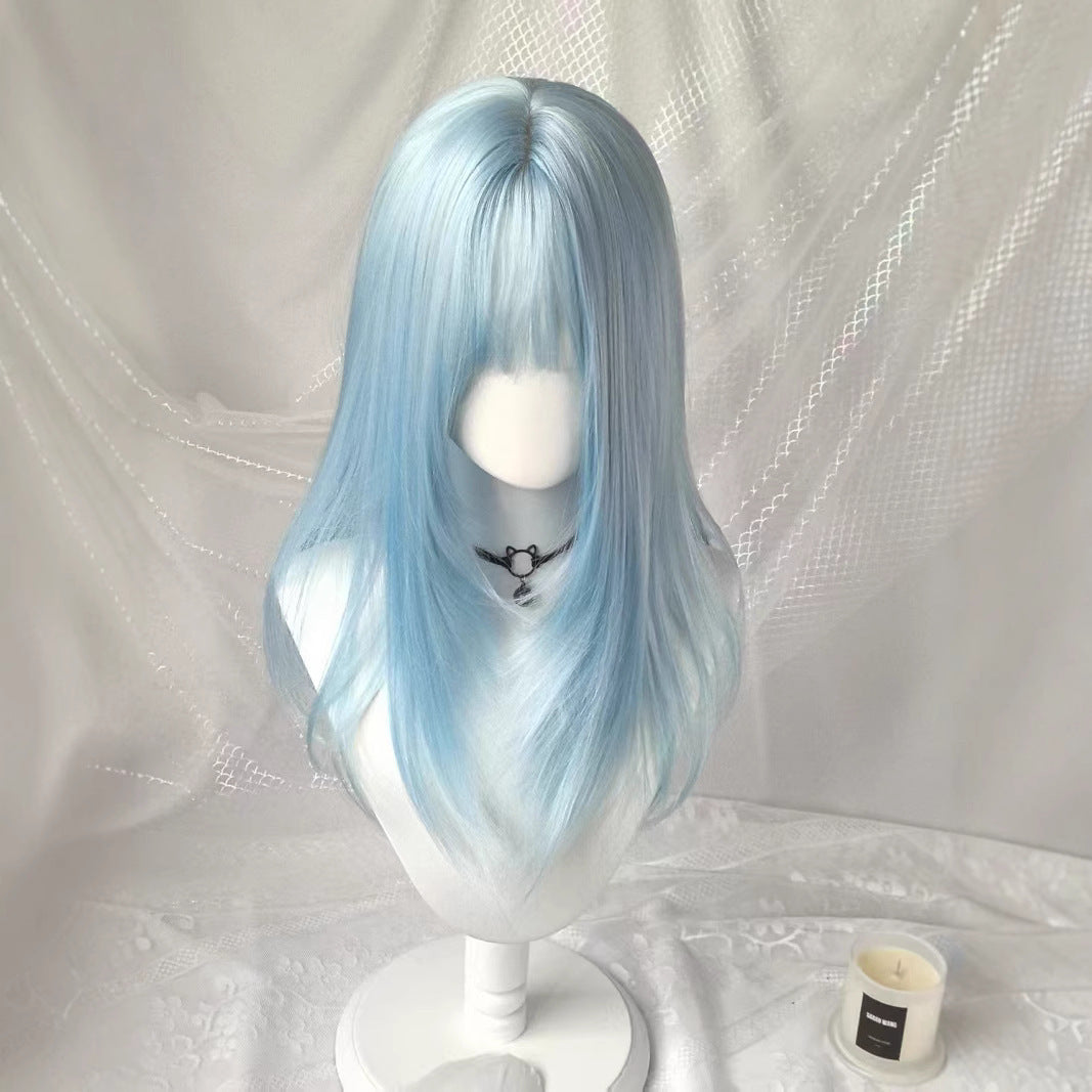 Classy Fashion Medium African Chemical Fiber Long Straight Wig