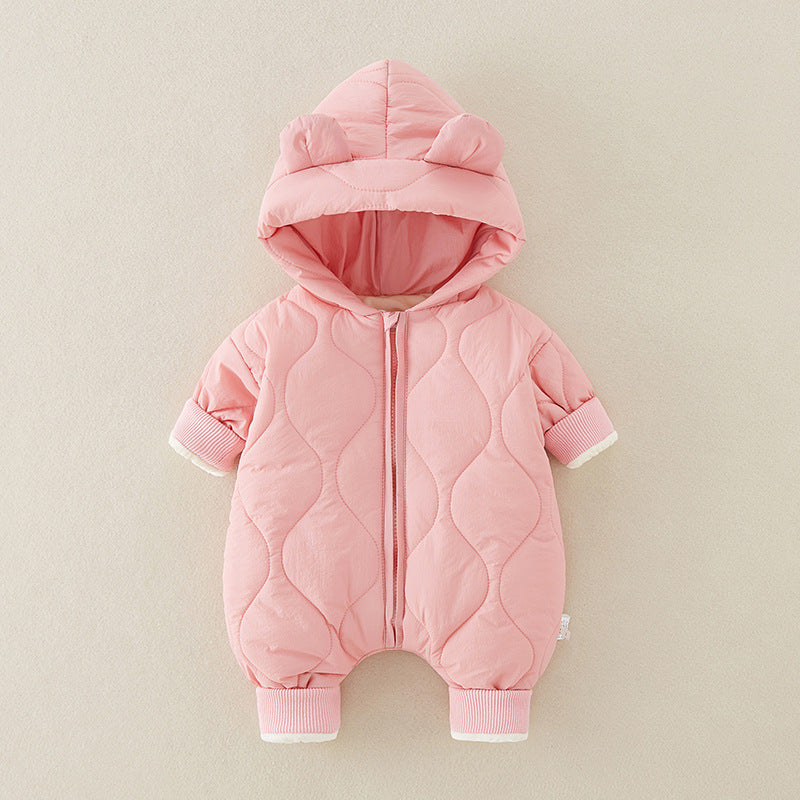 Clothes For Babies Jumpsuits Born Jumpsuit Thickened Cotton Padded Coat Jumpsuit, Climbing Suit