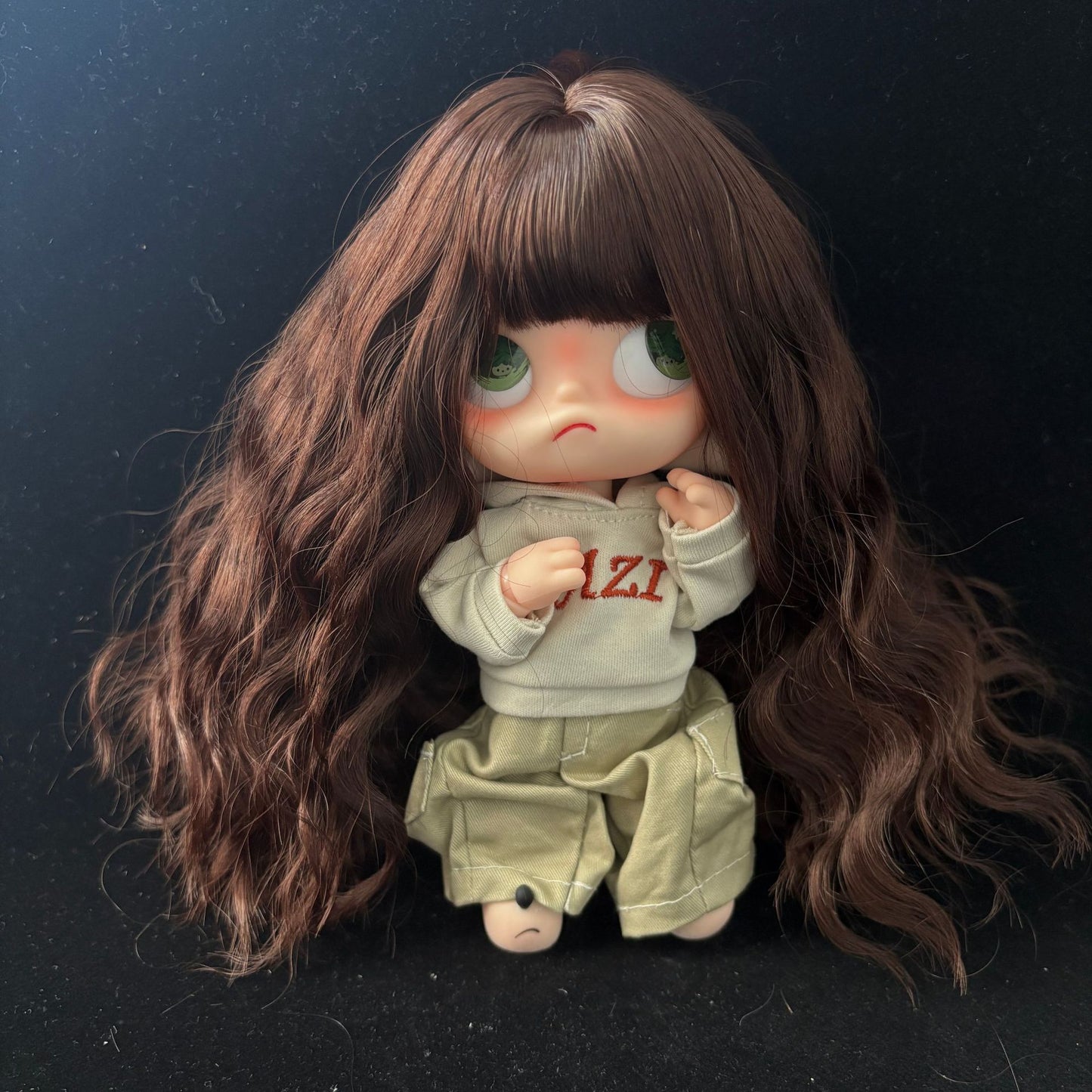 Sister Ga Zi Gingerbread Man Optional Bangs Long Curly Hair Cos Wig
