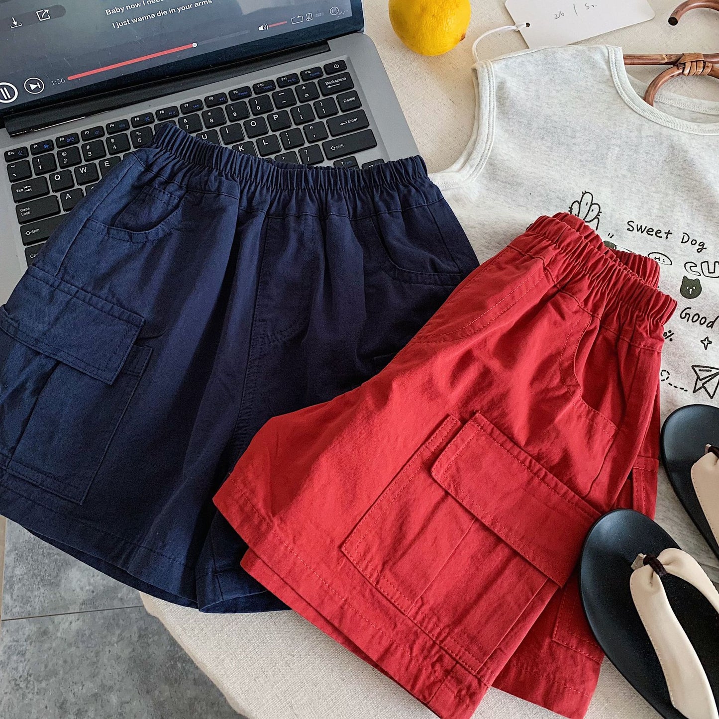 Children's Korean Style Boys Big With Pocket Children's Pants