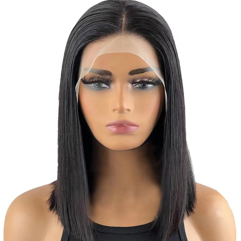 Front Lace Best-selling Natural Full Human Straight Real Hair Wig