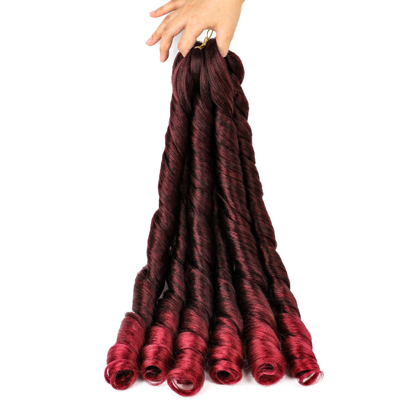Fiber Low Temperature Tube Curved Large Wig Long Curls