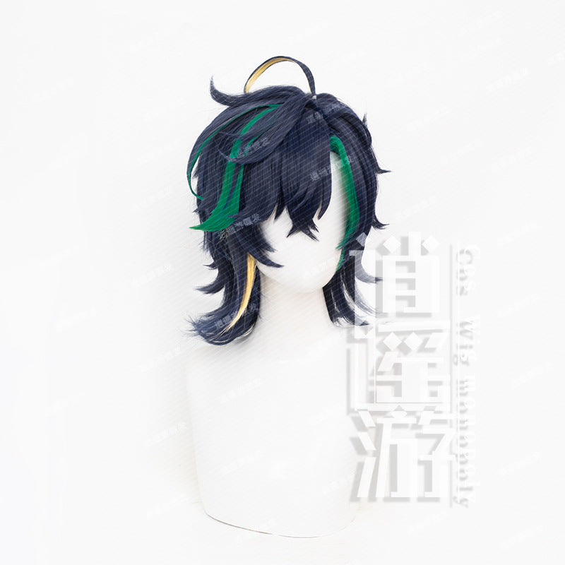 Travel Original God Simulation Scalp Top Two-color Highlight Short Cos Wig