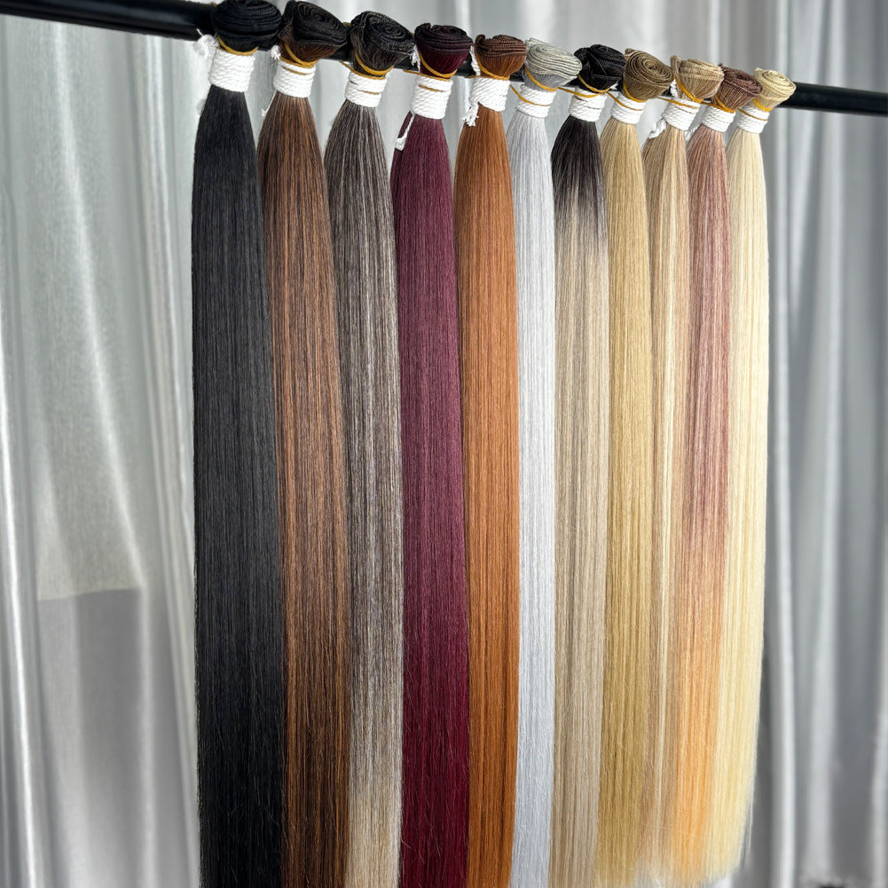 Classy Beautiful African Weft Hair Extension Long Straight Wig