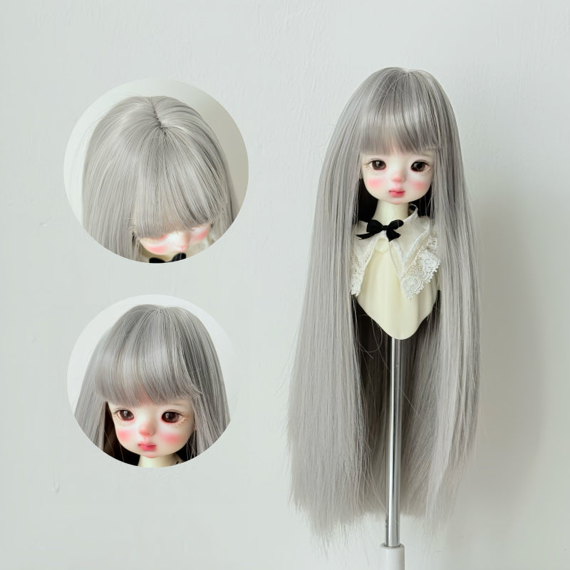 Silk Long Straight Hair Cover Bangs Rough Cos Wig