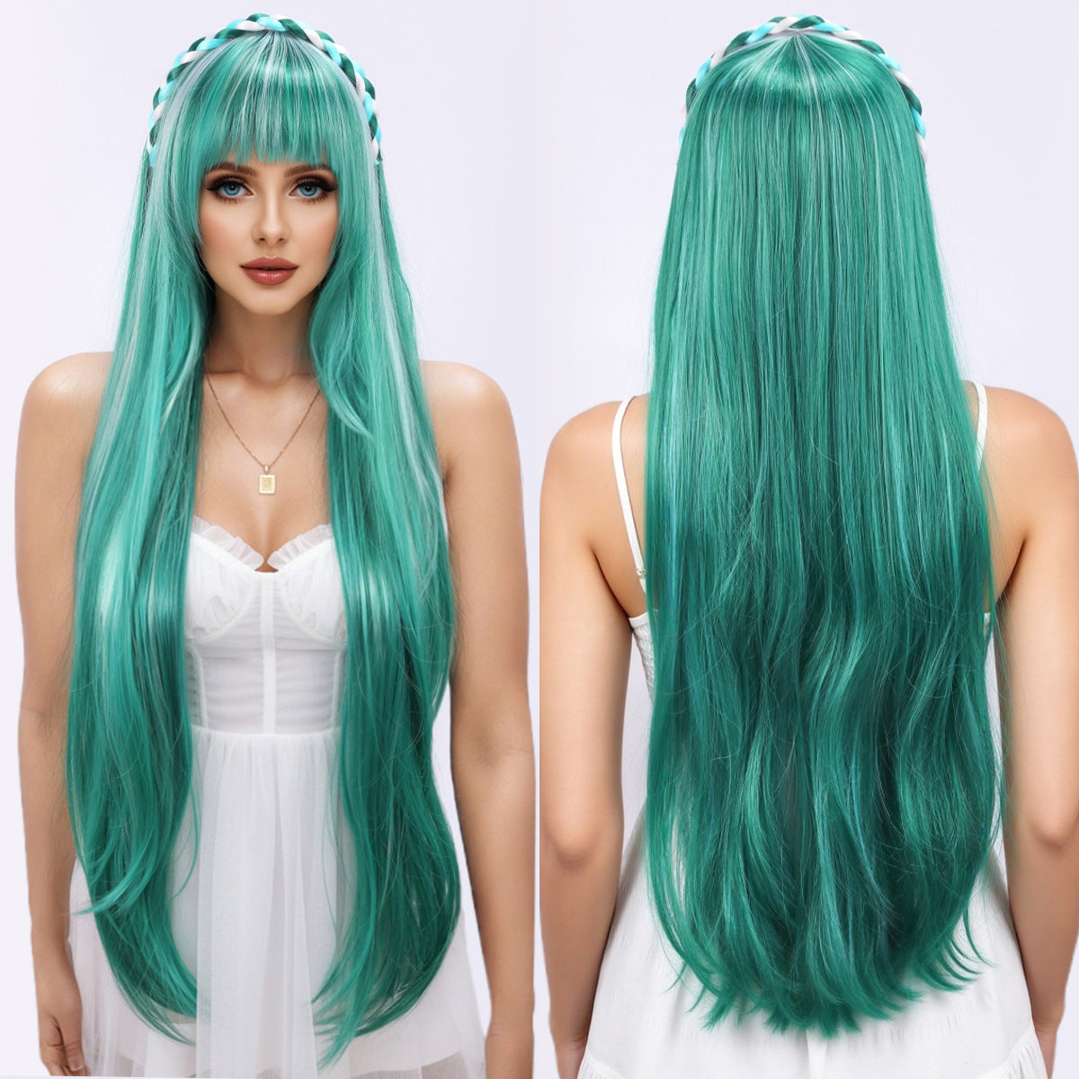 Fluffy Face Shaving Big Wave Chemical Fiber Head Cover My Wig Long Curls