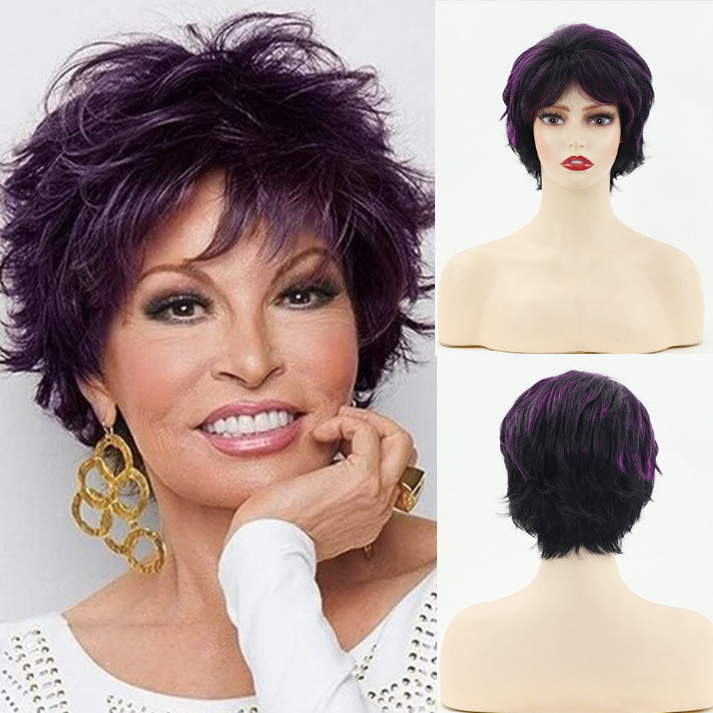 Fashionable Elegant Fluffy Chemical Fiber Female Wig Short Curly Hair