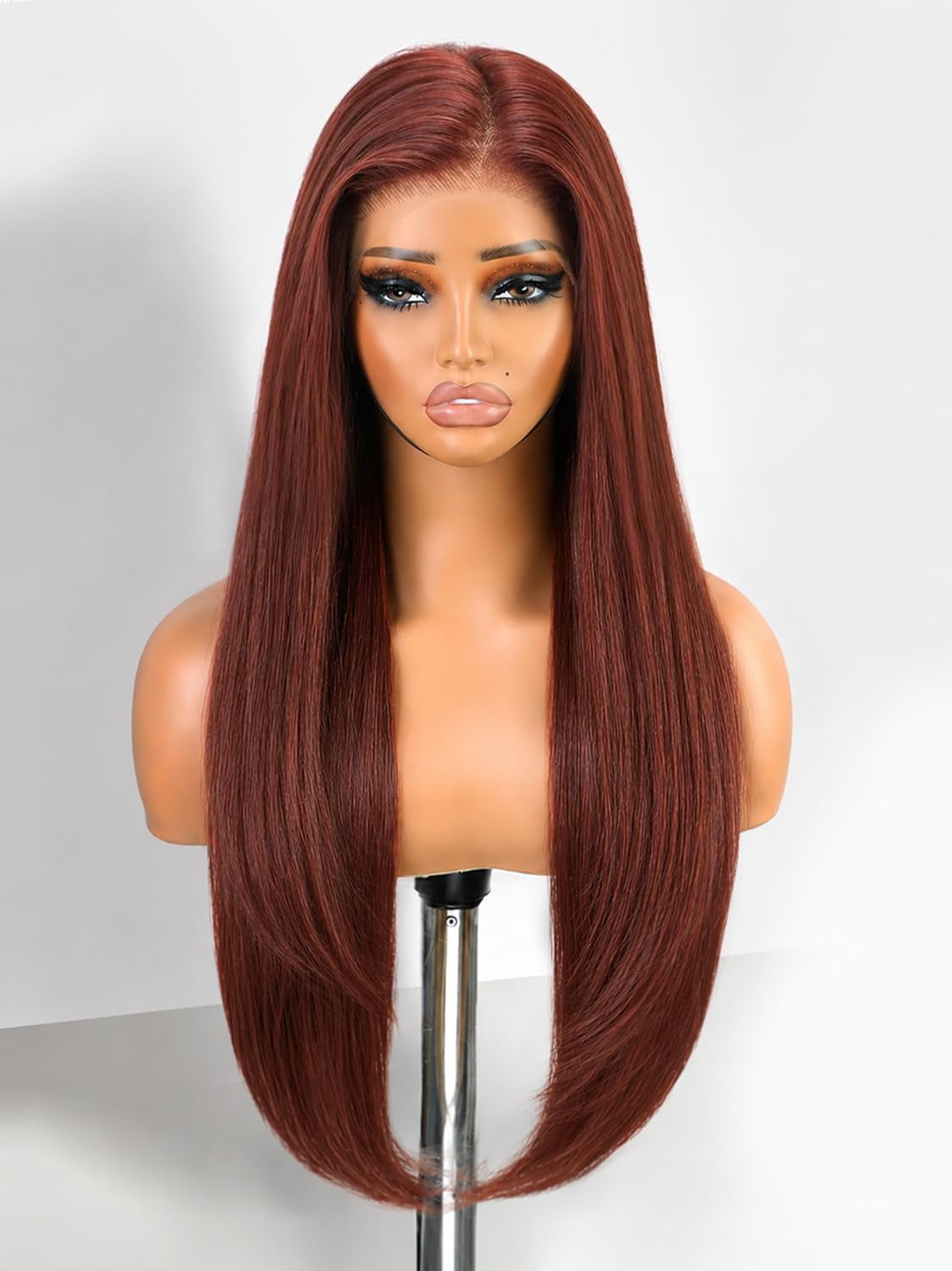 Full Top Chemical Fiber Hair Front Long Straight Wig