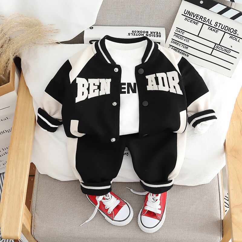 Korean Style Handsome Letter Baseball Uniform Children's Suit