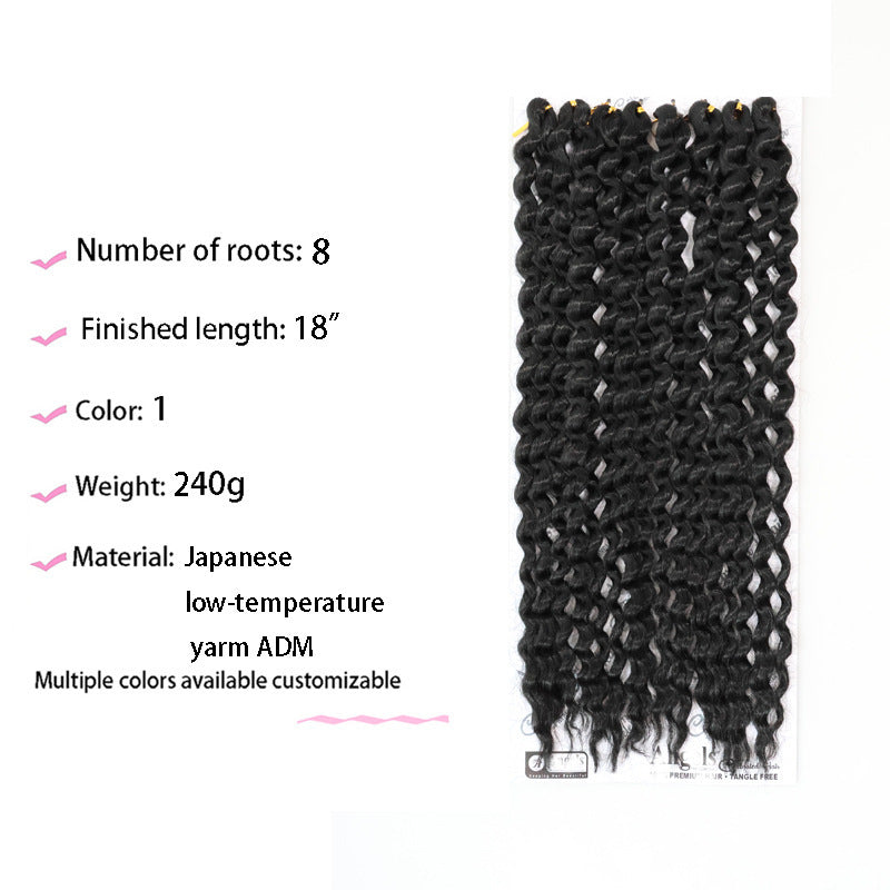 Popular New African Chemical Fiber Source Wig Long Curls