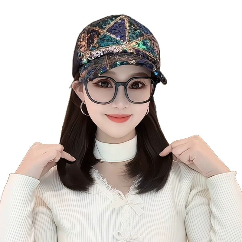 Summer Refreshing Stuffy Hat Integrated Younger Fashion Thin Peaked Other Wig