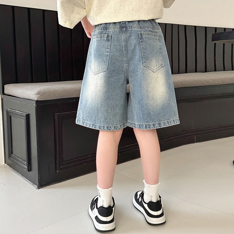 Children's Width Loose Summer Medium Big Fifth Children's Pants