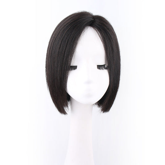 Female Full Head Forehead Invisible Top Sheath Real Hair Wig