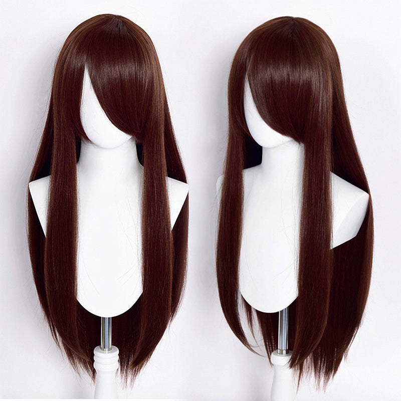 Universal Hair Cm Rose Net Color Woolen Long Straight Wig