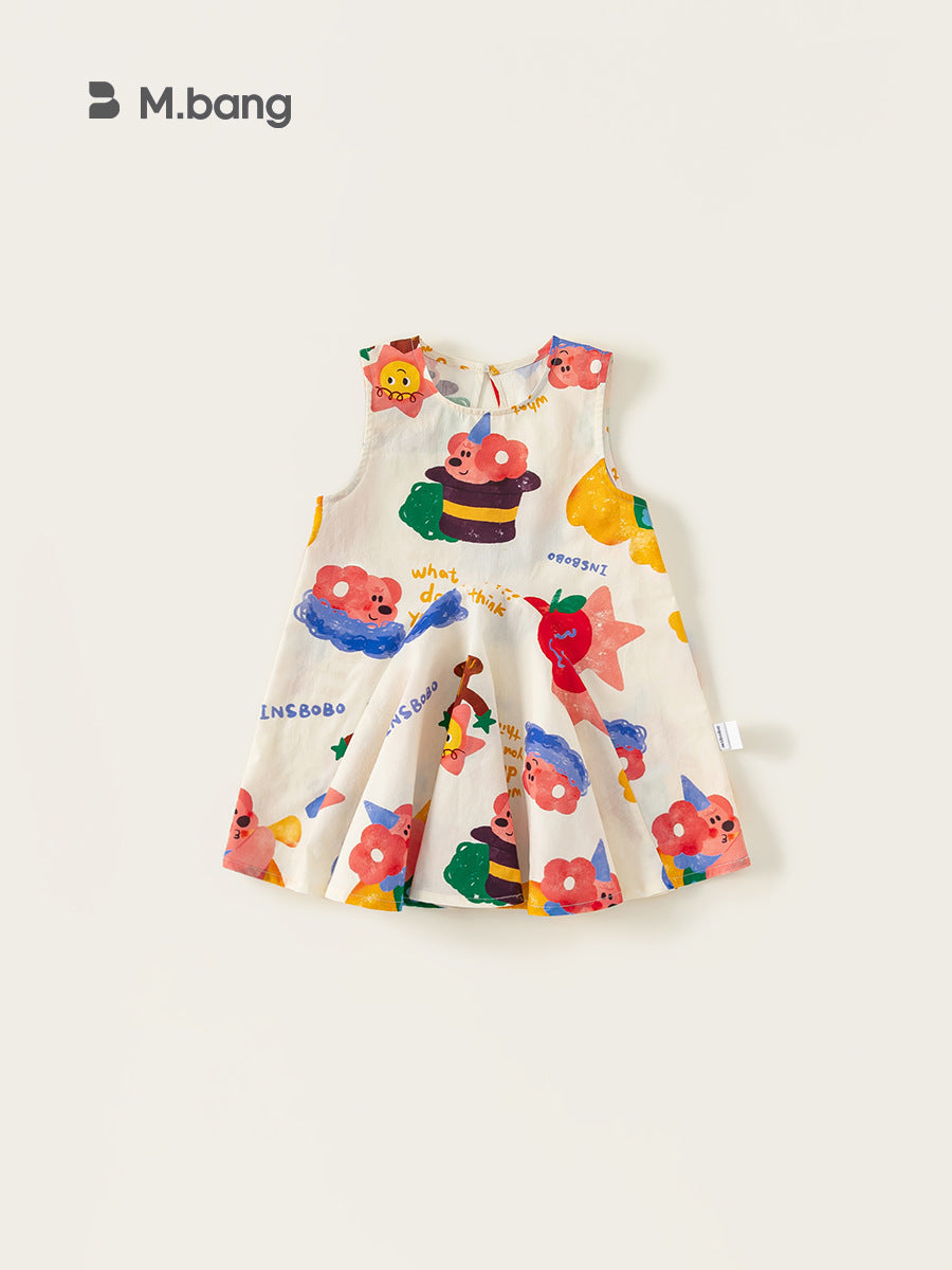 Children's Clothing Summer Sleeveless Personalized Iti A- Line Children's Dress