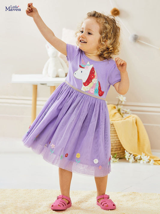 Children's Princess Summer Short-sleeved Cute Pure Cotton Children's Dress