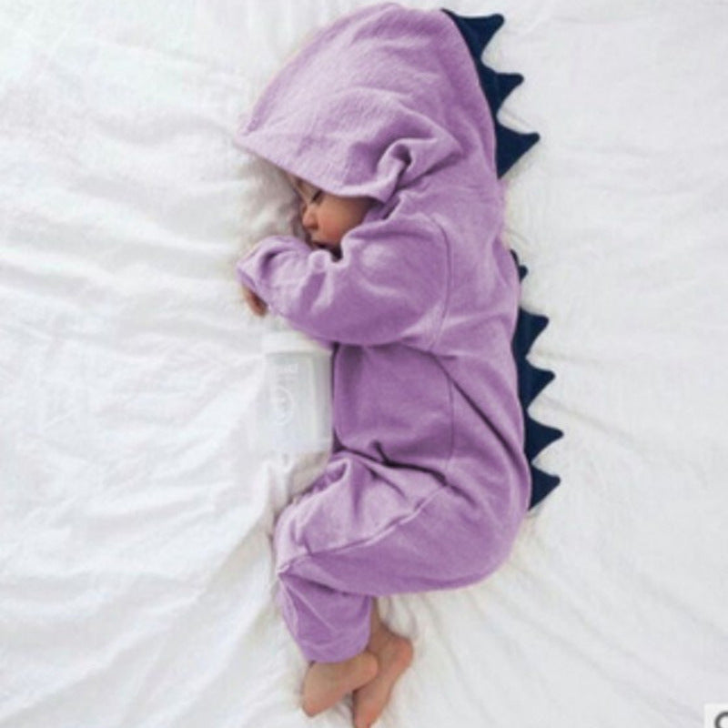 Children's Dinosaur Hooded Jumpsuit Cute Rompers Casual Jumpsuit, Climbing Suit