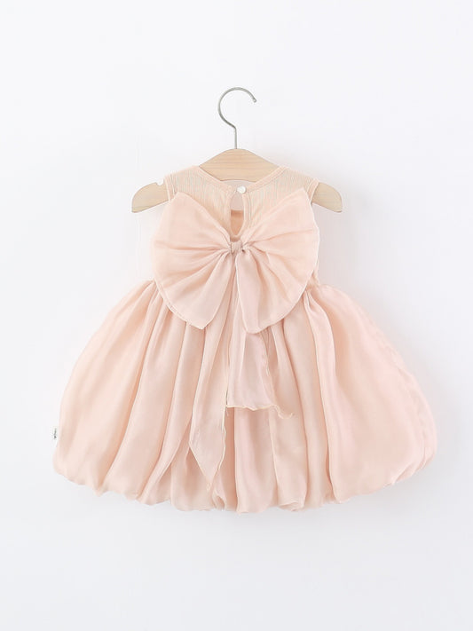 Children's Trendy Clothing Sleeveless One-piece Summer Back Big Bowknot Bud Princess Children's Dress