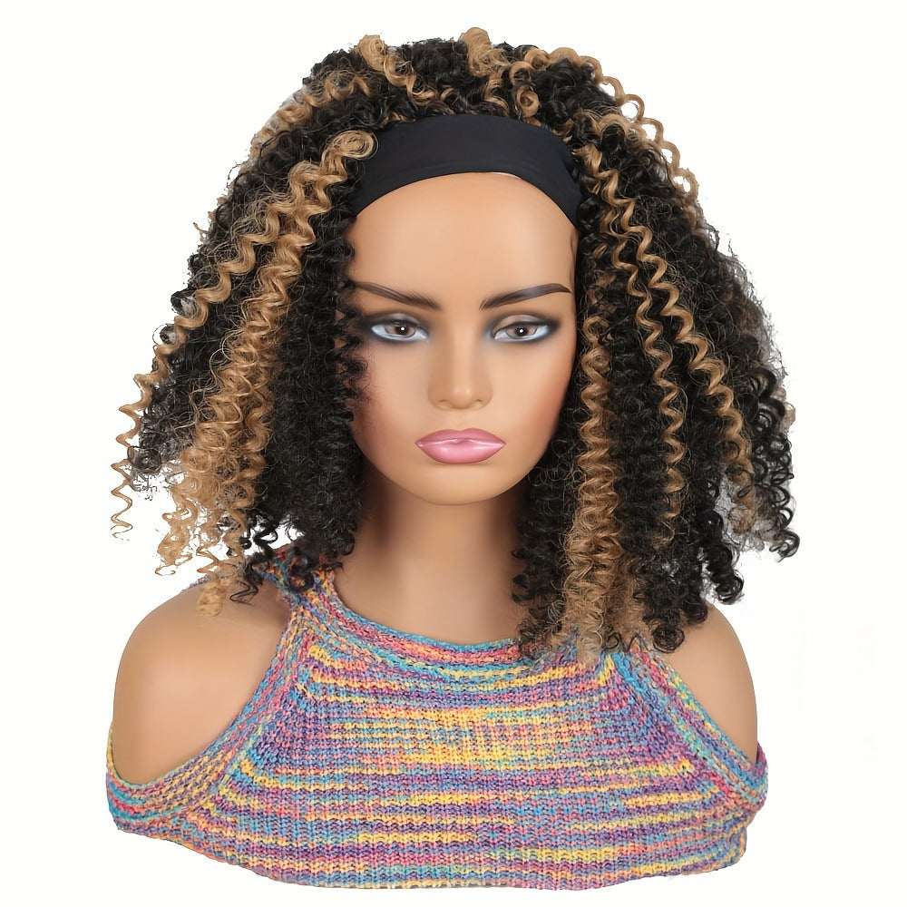 Women's Small Curly Short Hair African Fashion Wave Curlers Chemical Wig Long Curls