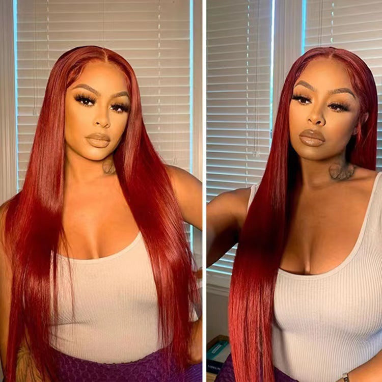 Women's Hair Lace Sheath Fiber Synthetic Wigs Long Straight Wig