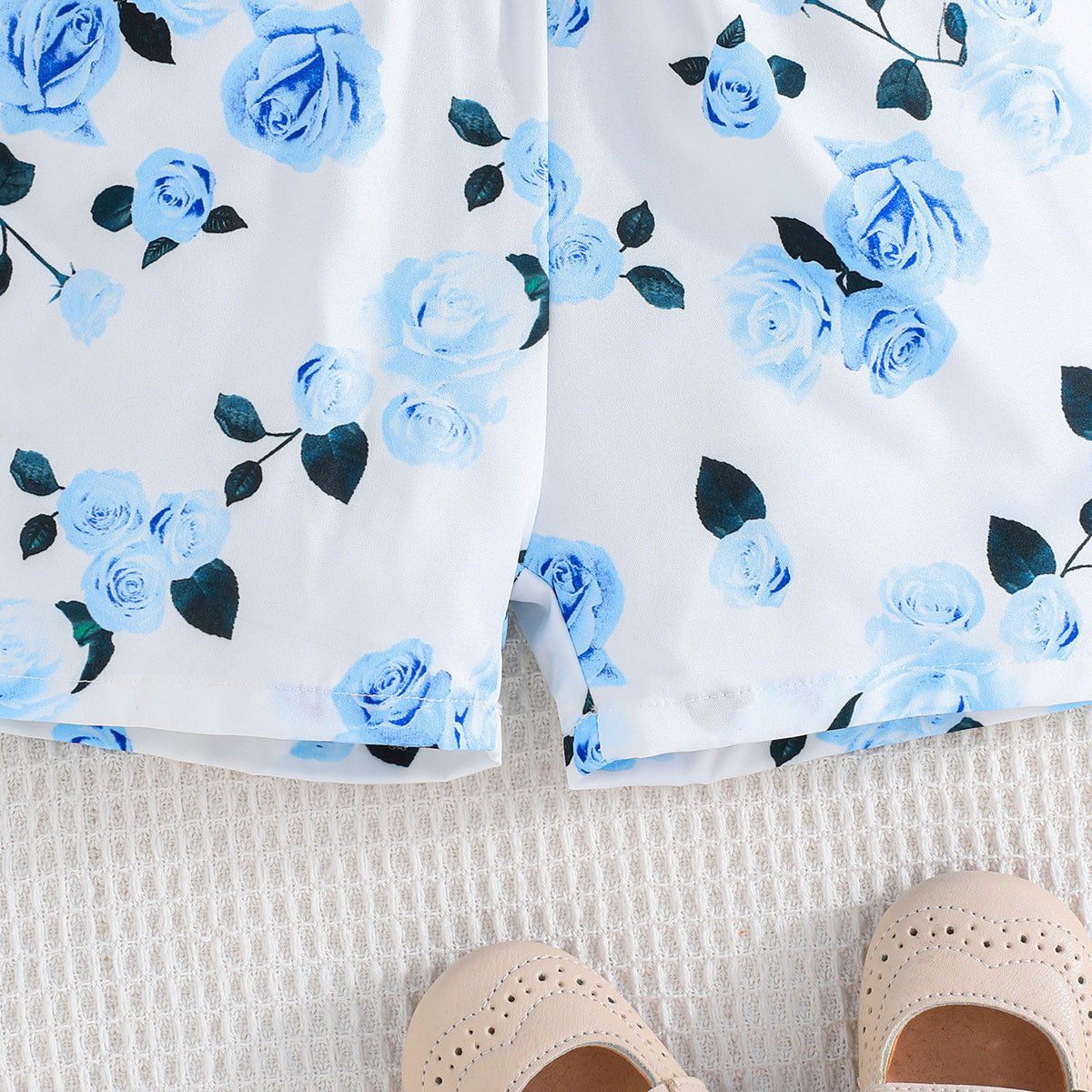 Summer Blue Printing Gallus Siamese Trousers Jumpsuit, Climbing Suit