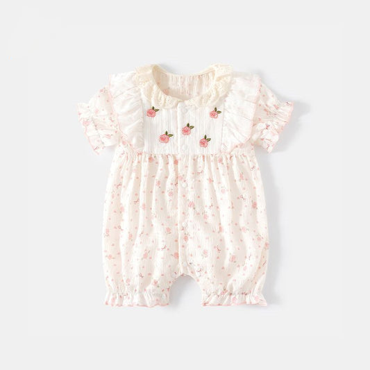 Summer Thin Born Jumpsuit Princess Super Cute Sweet Short Sleeved Jumpsuit, Climbing Suit