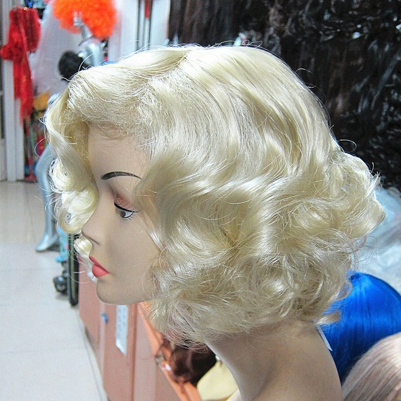 Women's Marilyn Monroe Gold Style Short Curly Long Straight Wig