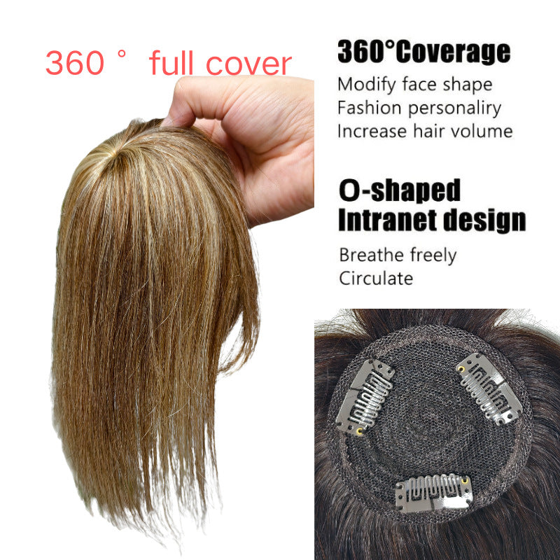 Beautiful Cool Human Head Supplementing Piece Real Hair Wig