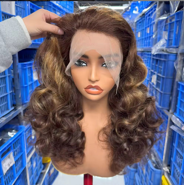Classy Loose Wave Frontal Bouncy Human Real Hair Wig