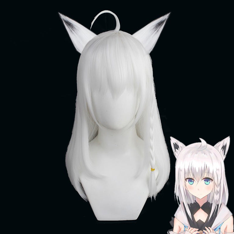 Free Man Virtual Anchor Fox White Cos Wig